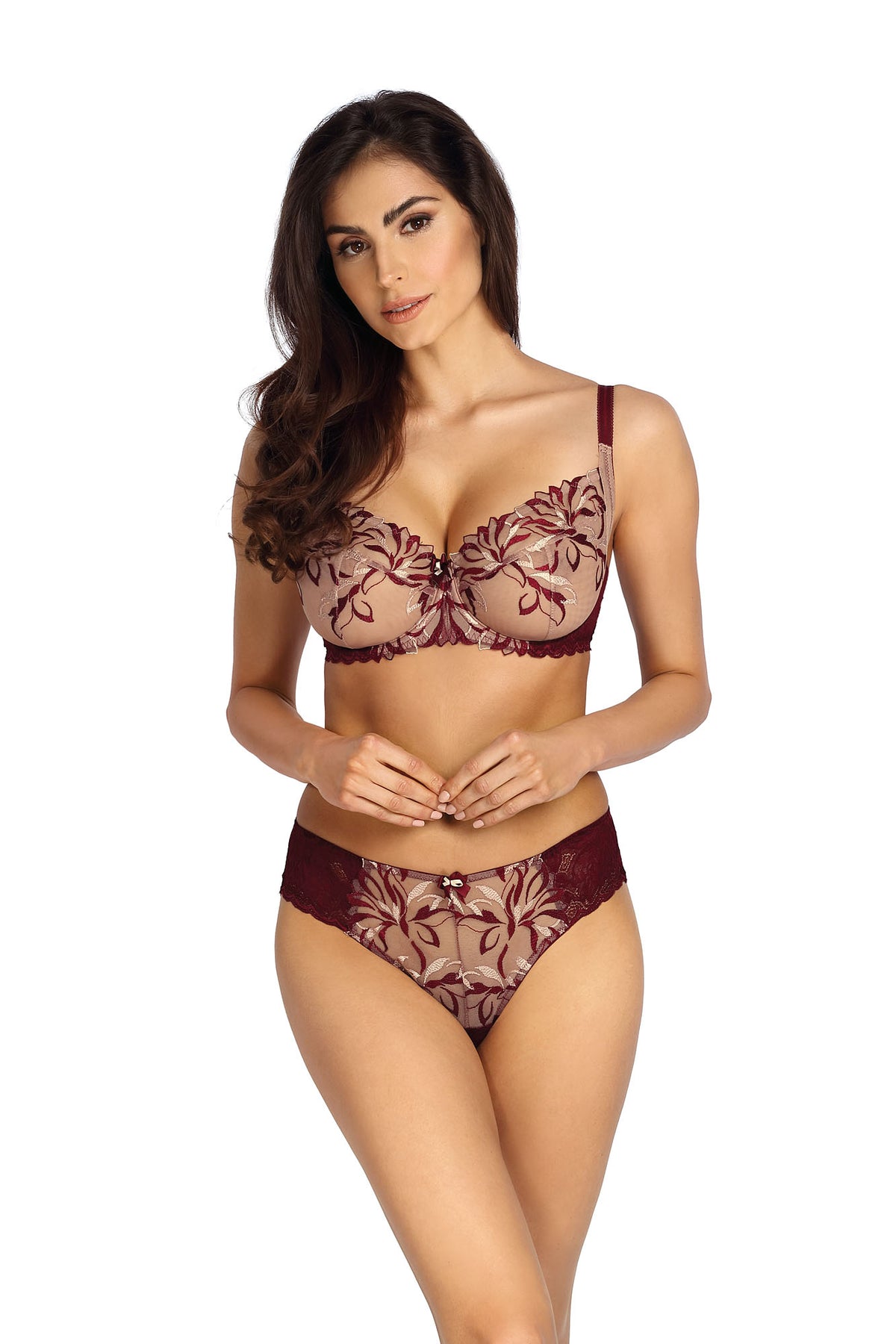 Figi Jasmin bordowe C110