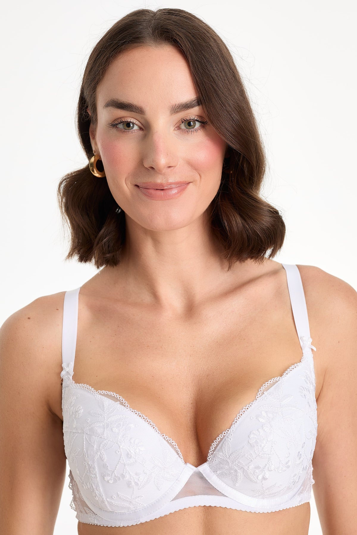 Biustonosz Fiora biały B214 Push Up
