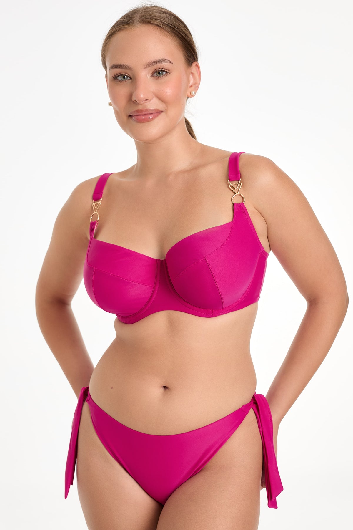 Biustonosz plażowy Capri fuksja KB161 Soft Full Cup