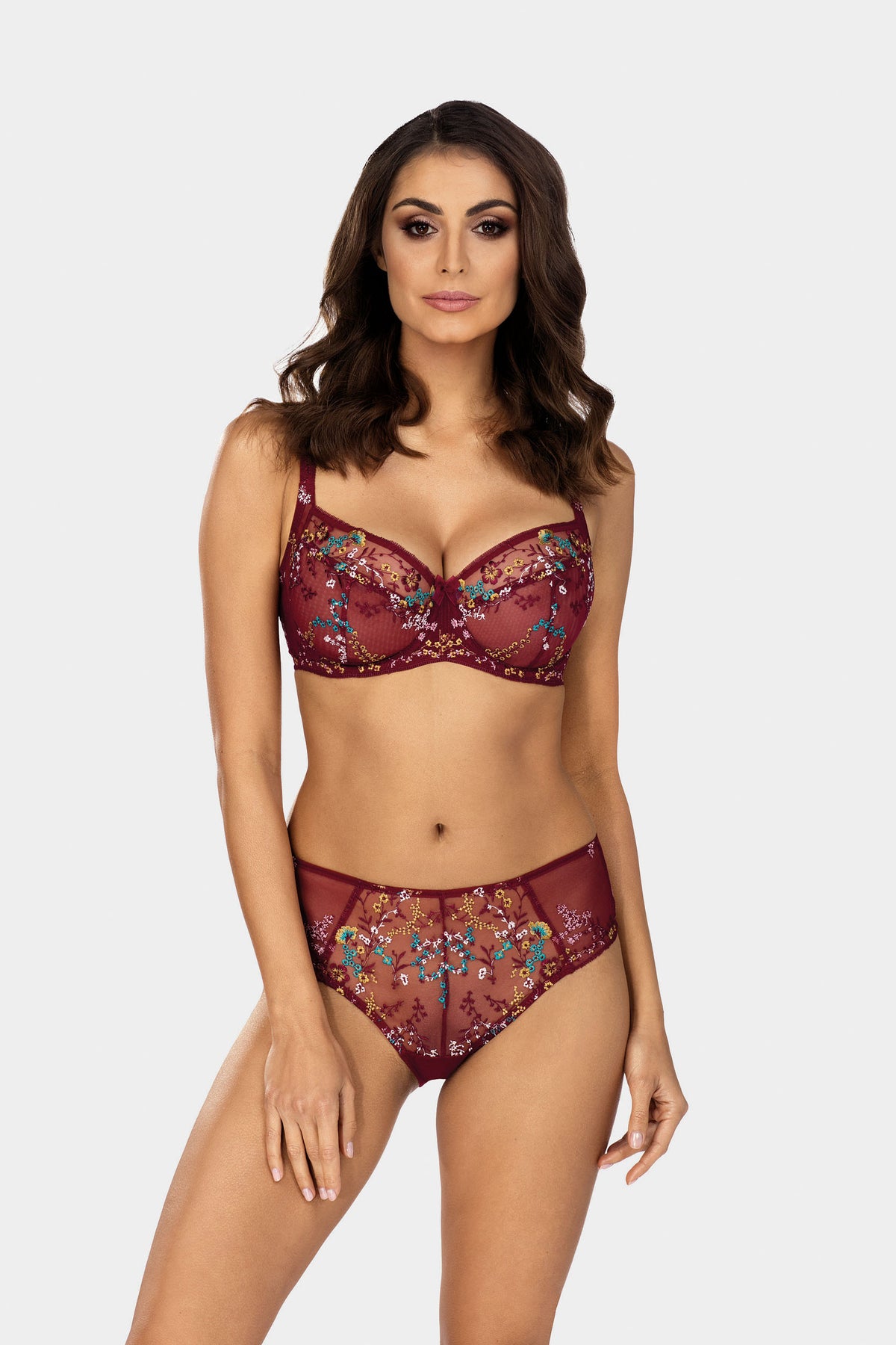 Figi Sansa bordowe C124 wysokie