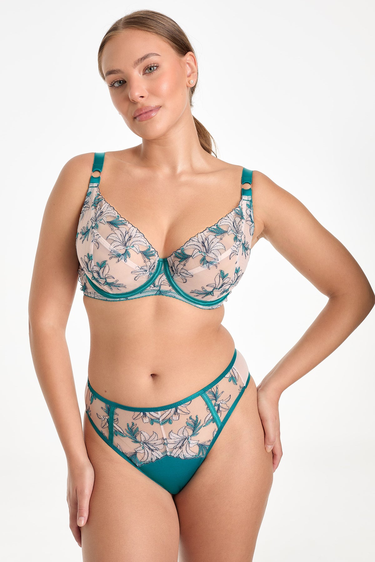 Biustonosz Salma szmaragdowy B162 Soft Plunge