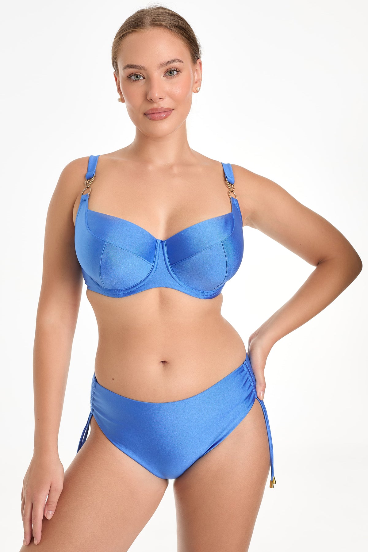 Biustonosz plażowy Bari lazurowy KB161 Soft Full Cup